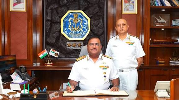 Vice Admiral B Sivakumar takes charge as the Chief of Materiel of the Indian Navy.