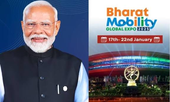 PM Modi addresses the curtain raiser of "Bharat Mobility Global Expo 2026".