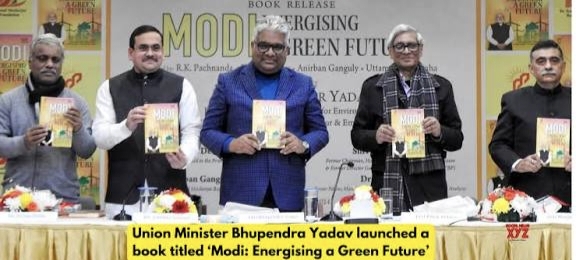 Book "Modi: Energising A Green Future" Launched by Bhender Yadav.
