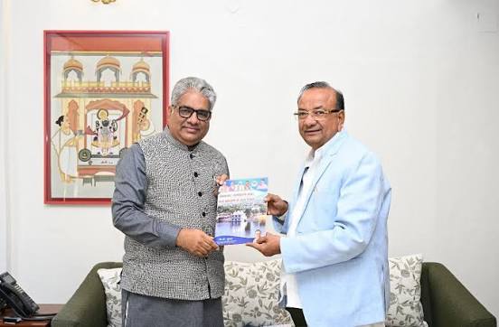 Book "Modi: Energising A Green Future" Launched by Bhupender Yadav.