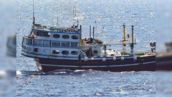 INS Sumitra Rescues Hijacked Vessel "FV Iman" off Somalia Coast.