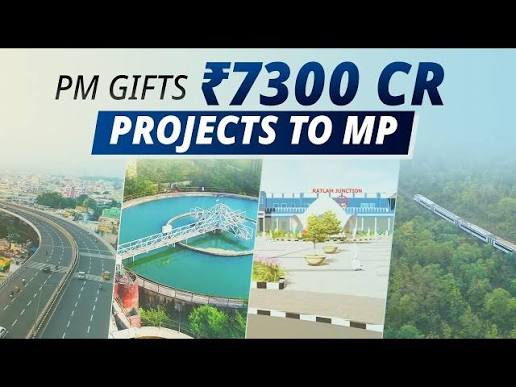 PM Modi Inaugurates Projects Worth Rs 7,300 Crore in Jhabua, MP.