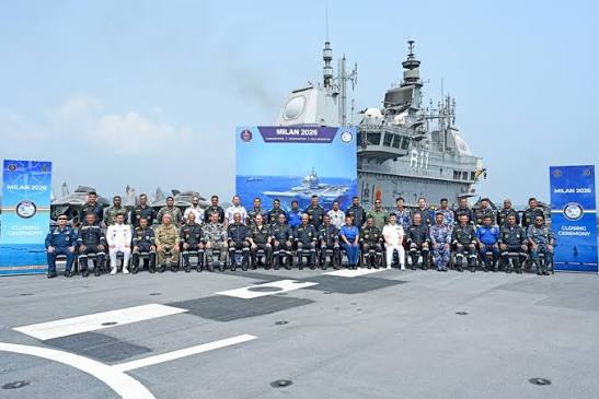 Indian Navy Conducts Exercise Milan 2026 in Visakhapatnam.