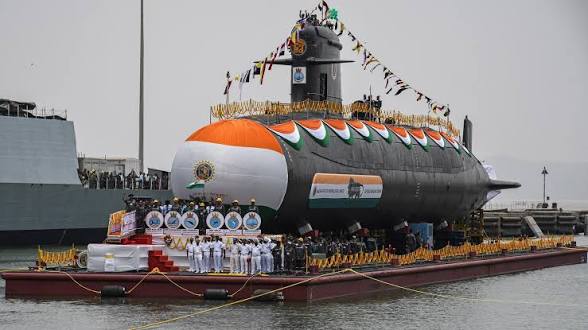Indian Navy Inducts Advanced Scorpene Submarine INS Vagsheer.