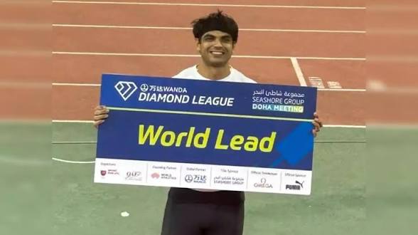 Neeraj Chopra Wins Gold at Diamond League 2026 in Doha.