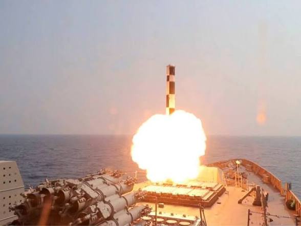 Indian Navy Successfully Test-Fires BrahMos Extended Range Missile.