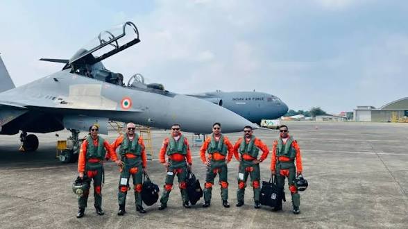 Indian Air Force Participates in <span style="background-color:#fff9c4;font-weight:bold;">Exercise Pitch Black 2026</span> in <span style="background-color:#e2f0fb;font-weight:bold;">Australia</span>.