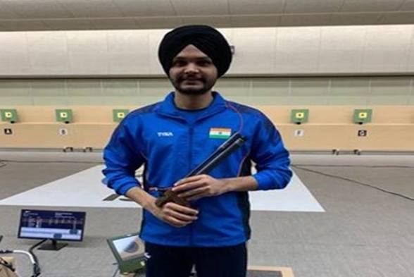 Indian Shooter <span style="background-color:#fff9c4;font-weight:bold;">Sarabjot Singh</span> Wins Gold at the <span style="background-color:#e2f0fb;font-weight:bold;">ISSF World Cup 2026</span>.