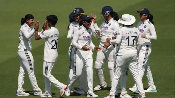 <b>India women</b> defeat <b>England</b> in the Women's Test at <b>Lord's</b>.