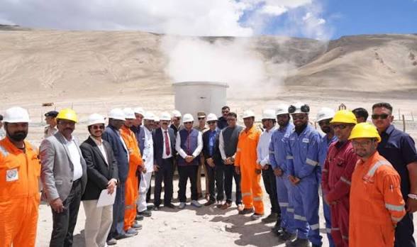 <b>L-G V. K. Saxena</b> commissions India's first two geothermal wells in <b>Puga Valley, Ladakh</b>.