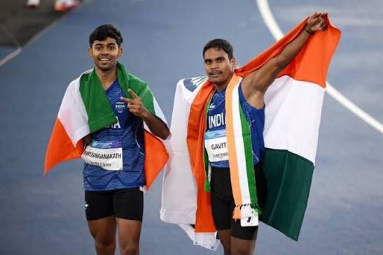 <b>Dilip Mahadu Gavit wins gold in men’s 100m T47 at Glasgow Commonwealth Games.</b>