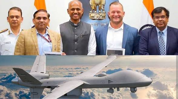 <b>India leases two MQ-9B Sea Guardian drones for Indian Navy.</b>