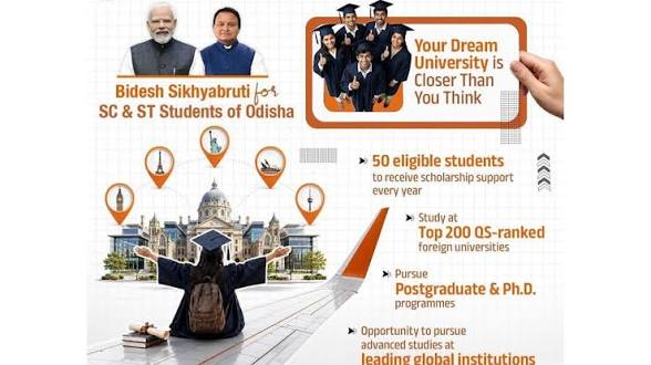 <b>Odisha launches Bidesh Sikhyabruti scheme for SC and ST students.</b>